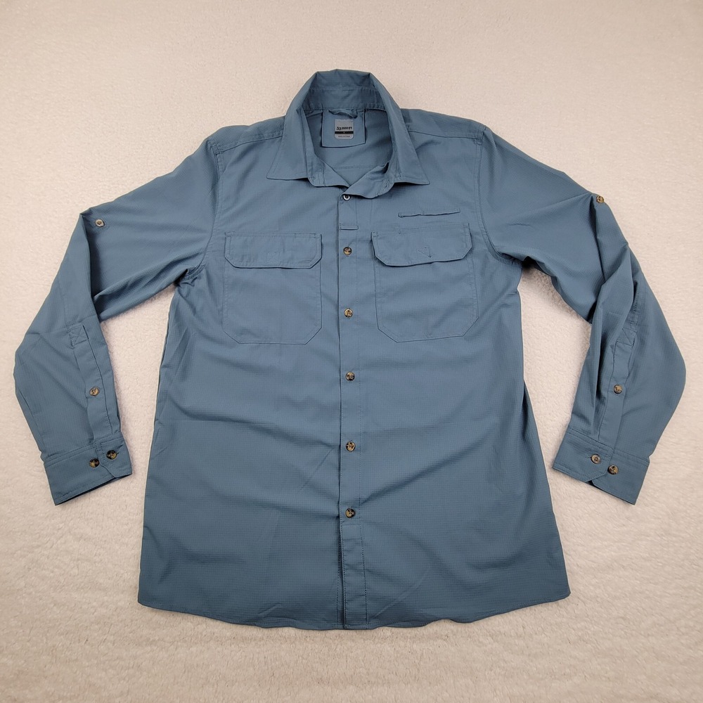 33,000 ft UPF 50+ Cooling Shirt Mens Medium Blue GEO Air-Hole Dry Tech Top